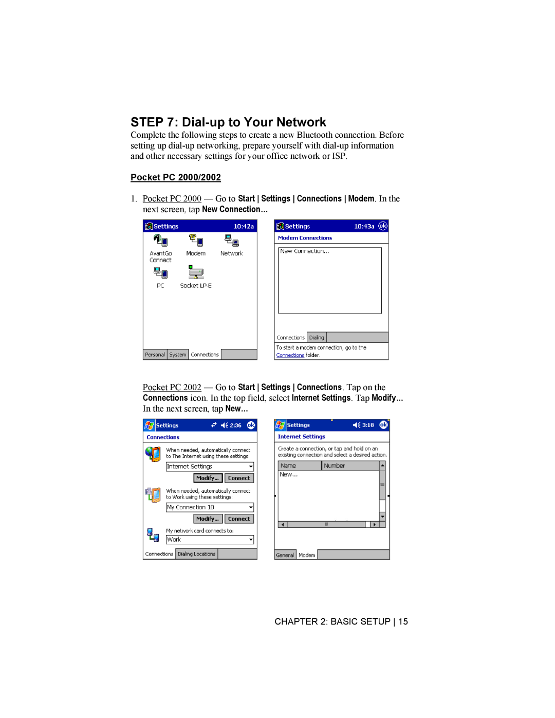 Socket Mobile CompactFlash/SDIO Connection Kit with Bluetooth Wireless Technology manual Dial-up to Your Network 