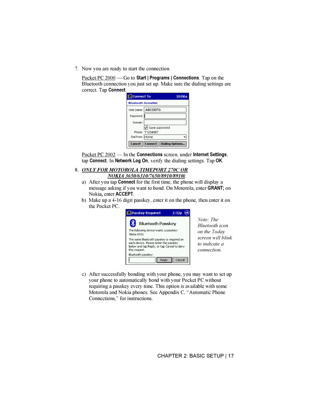 Socket Mobile CompactFlash/SDIO Connection Kit with Bluetooth Wireless Technology manual Basic Setup 