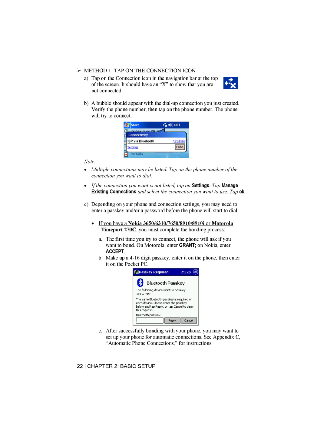 Socket Mobile CompactFlash/SDIO Connection Kit with Bluetooth Wireless Technology manual Accept 