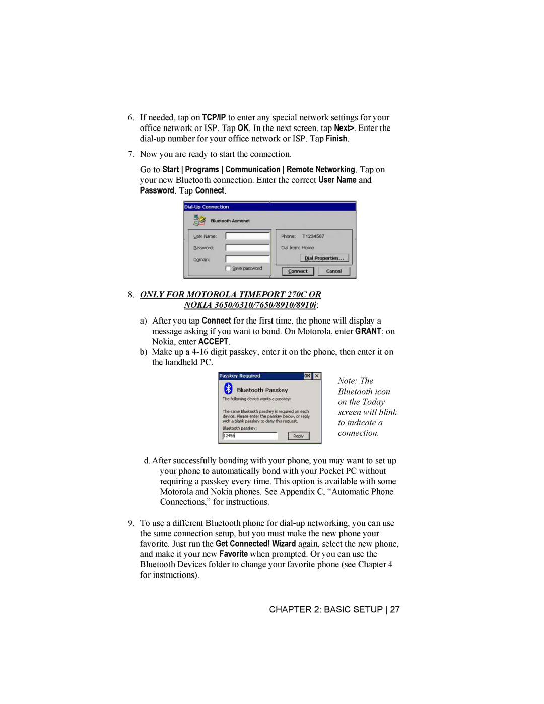 Socket Mobile CompactFlash/SDIO Connection Kit with Bluetooth Wireless Technology manual Password. Tap Connect 