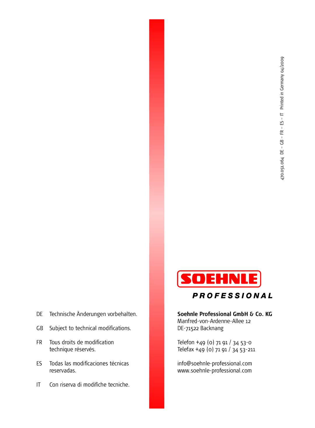 Soehnle 2790 manual DDE-71536-71522 BacknangMurrhardt 