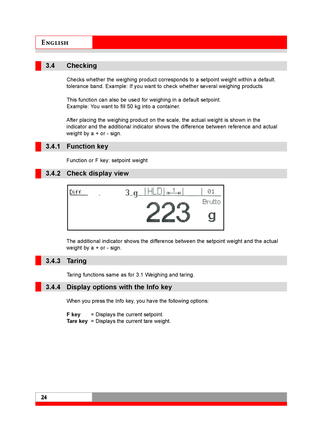 Soehnle 3020 manual Checking, Check display view 