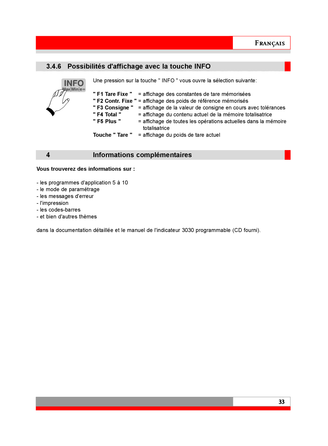 Soehnle 3030 manual Informations complémentaires, Vous trouverez des informations sur 