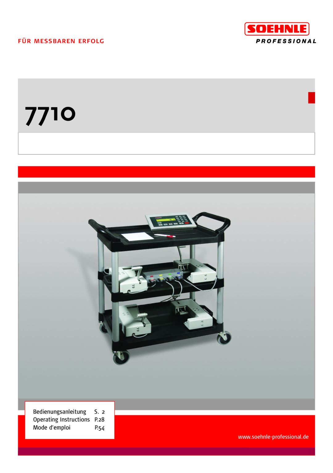 Soehnle 7710 operating instructions 