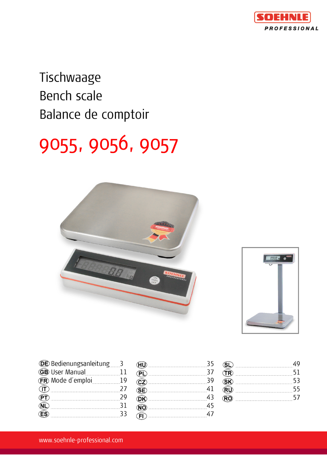 Soehnle 9057 user manual 9055, 9056 