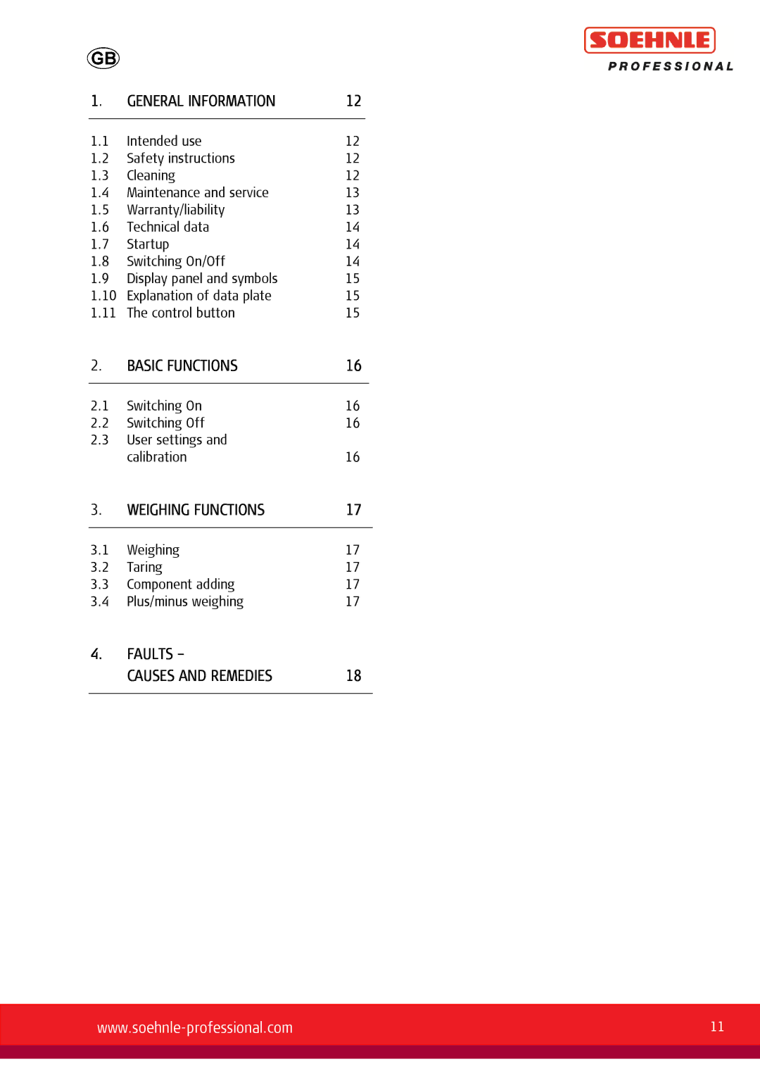 Soehnle 9056, 9055, 9057 user manual Basic Functions 