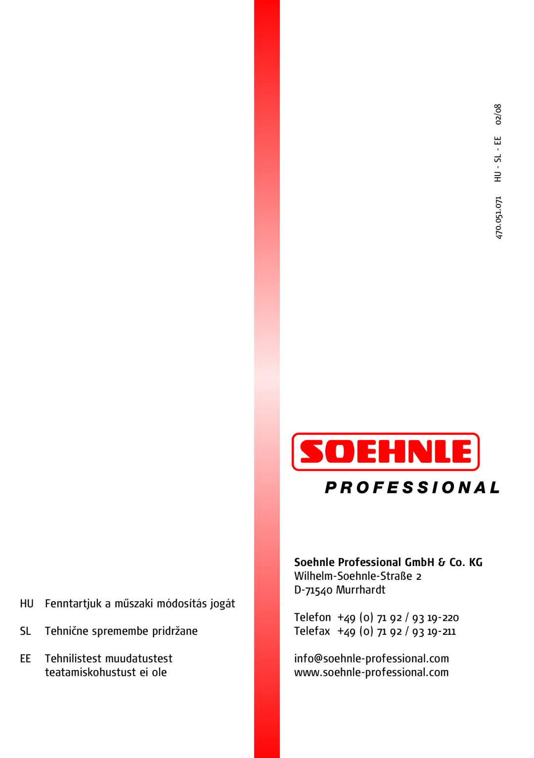 Soehnle 9220 manual Wilhelm-Soehnle-Straße 