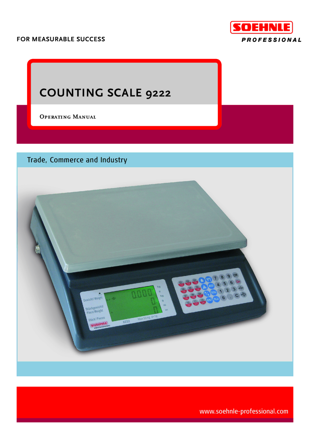 Soehnle 9222 manual Counting Scale 