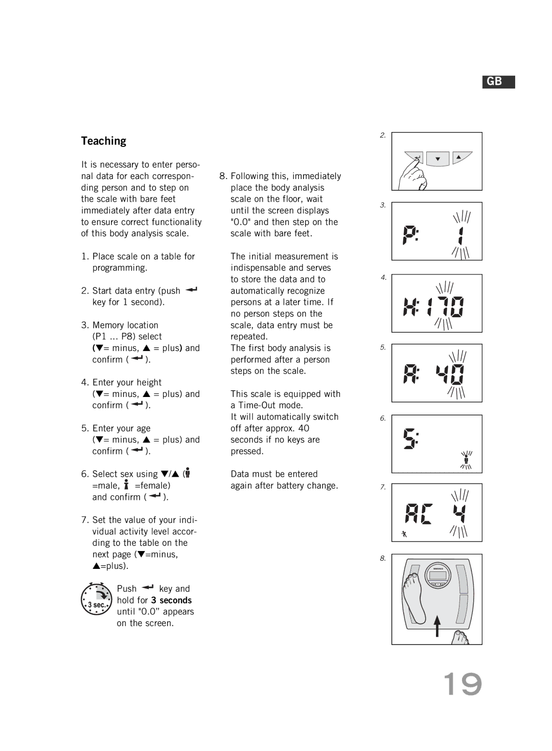 Soehnle F4 manual Teaching 