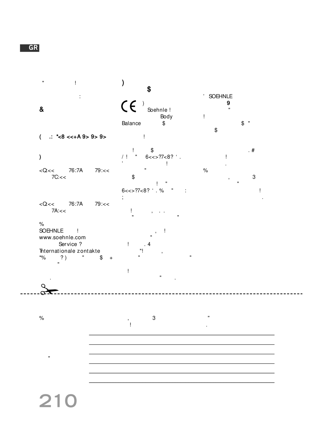 Soehnle F4 manual 210 