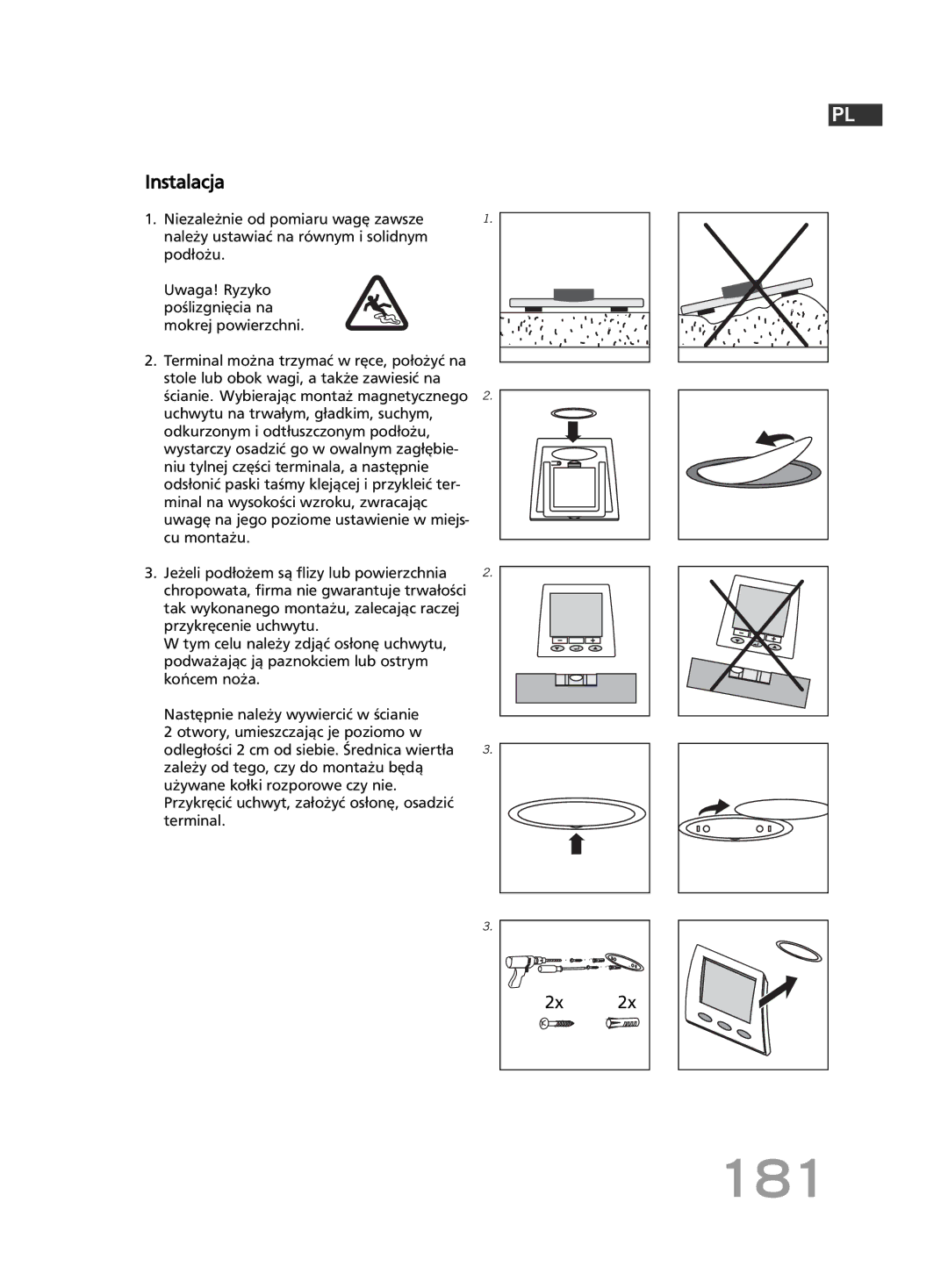 Soehnle F5 manual 181, Instalacja 