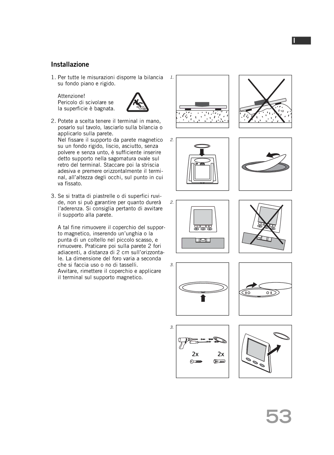 Soehnle F5 manual Installazione 