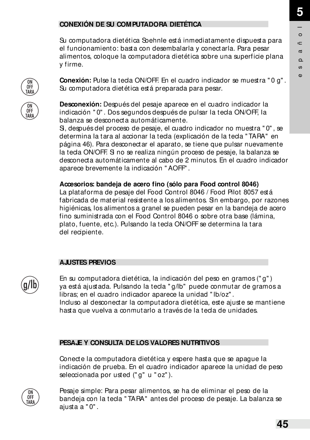 Soehnle Food Control 8046 Conexión DE SU Computadora Dietética, Accesorios bandeja de acero fino sólo para Food control 