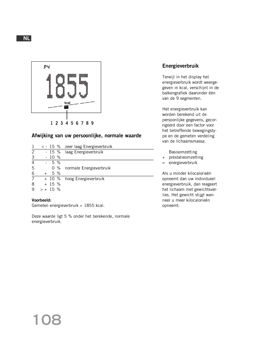 Soehnle FT 5 manual 108, Energieverbruik 