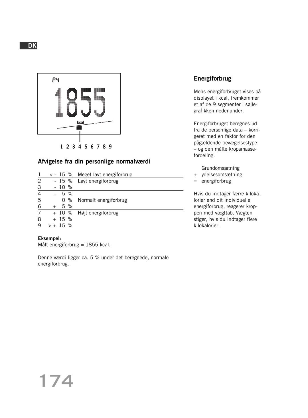 Soehnle FT 5 manual 174, Energiforbrug 