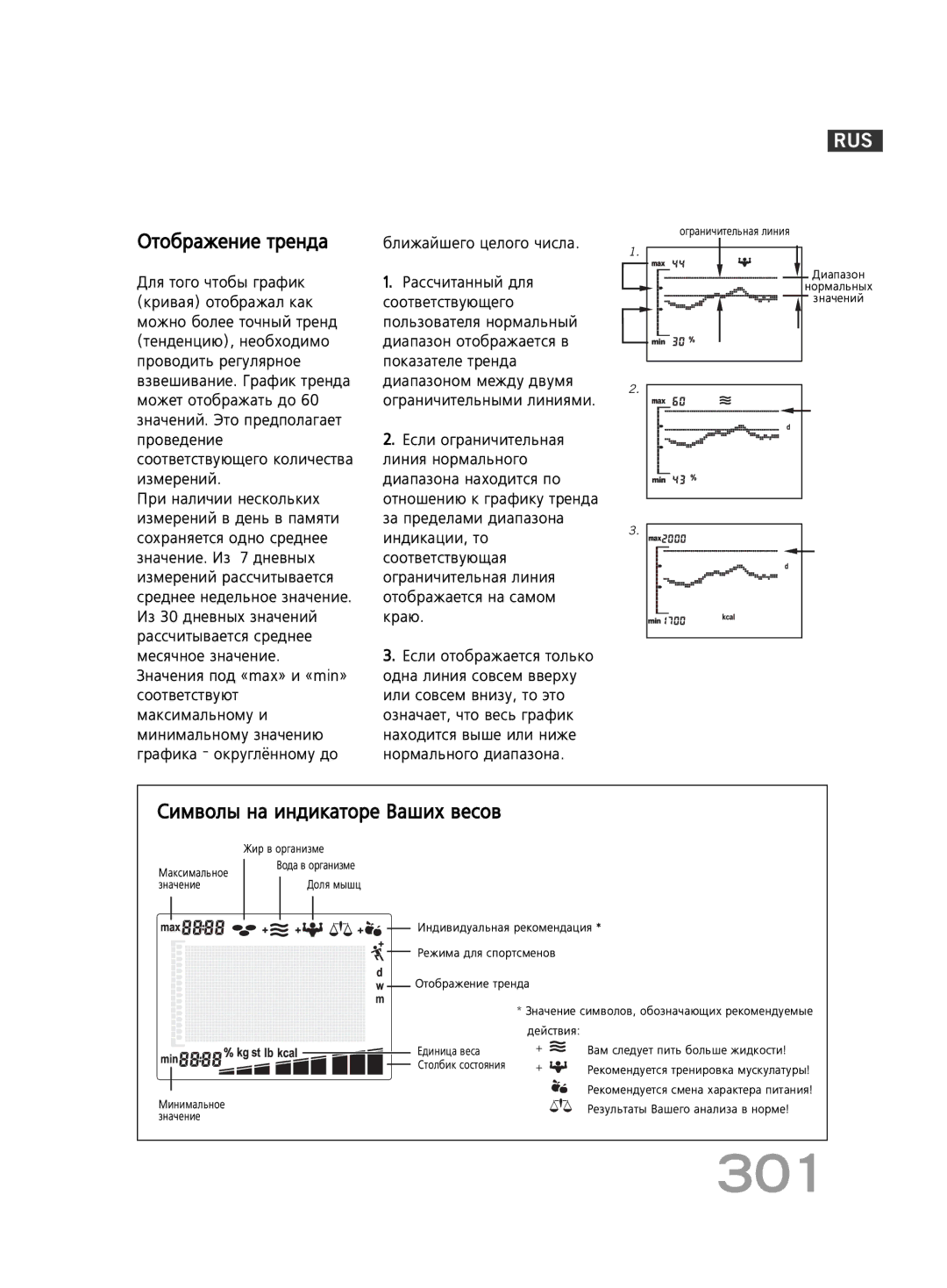 Soehnle FT 5 manual 301, Éúó·‡Êâìëâ Úâì‰‡ 