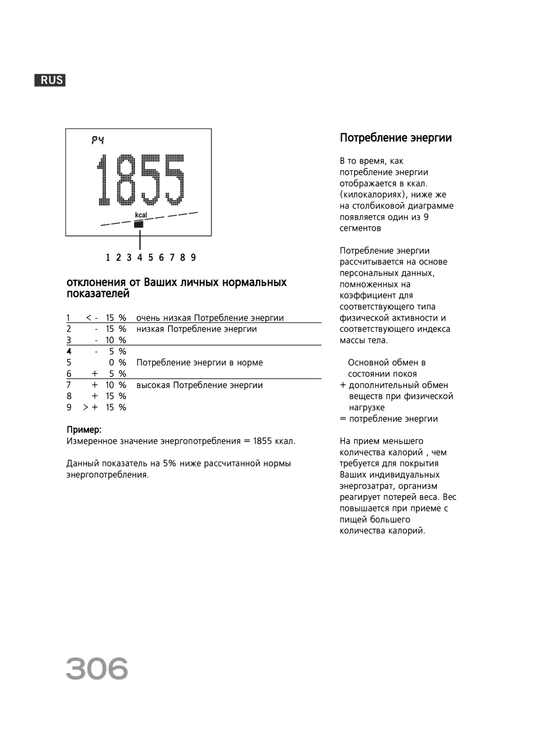 Soehnle FT 5 manual 306, Èóúâ·Îâìëâ ˝Ìâ„Ëë 