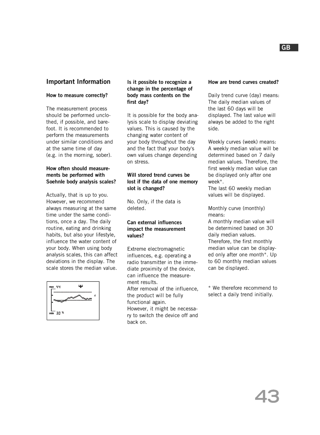 Soehnle FT 5 manual Important Information 