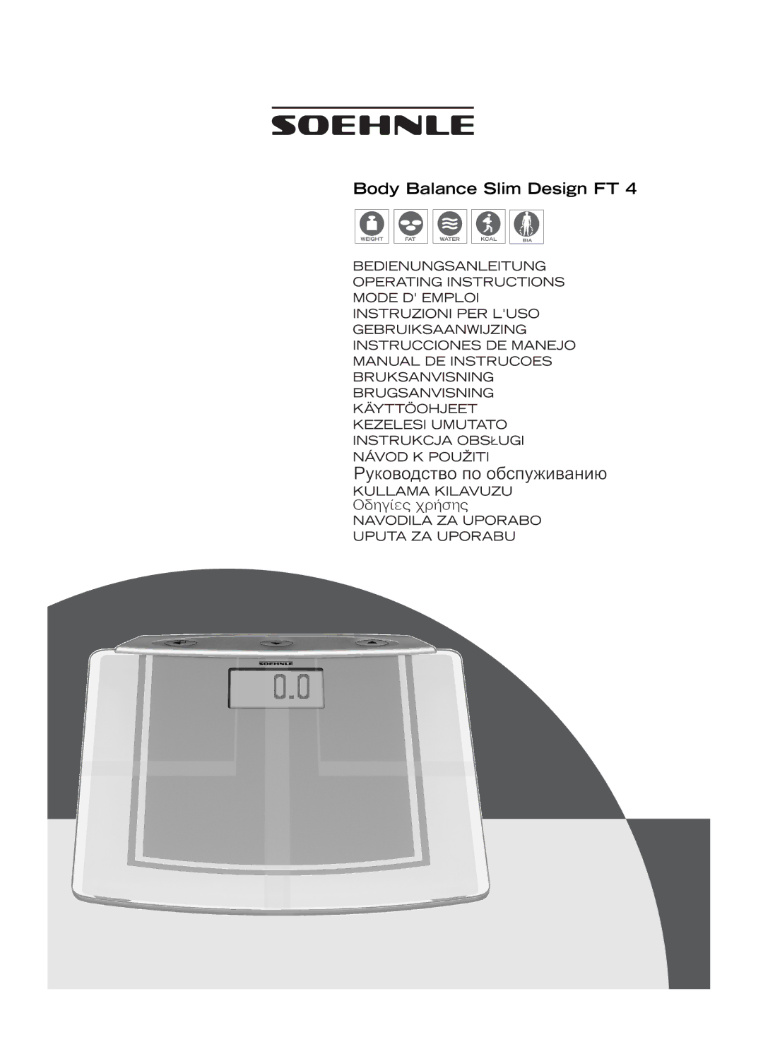 Soehnle FT4 manual Body Balance Slim Design FT 