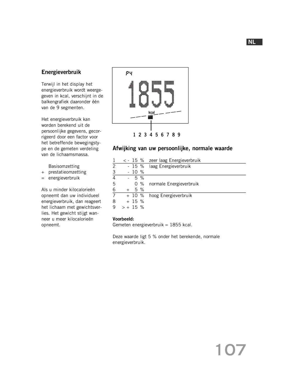 Soehnle FT4 manual 107, Energieverbruik 