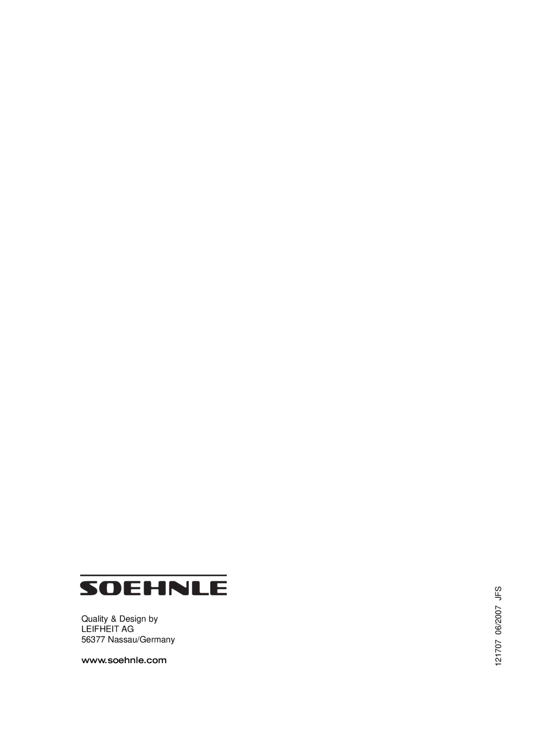 Soehnle FT4 manual Leifheit AG 