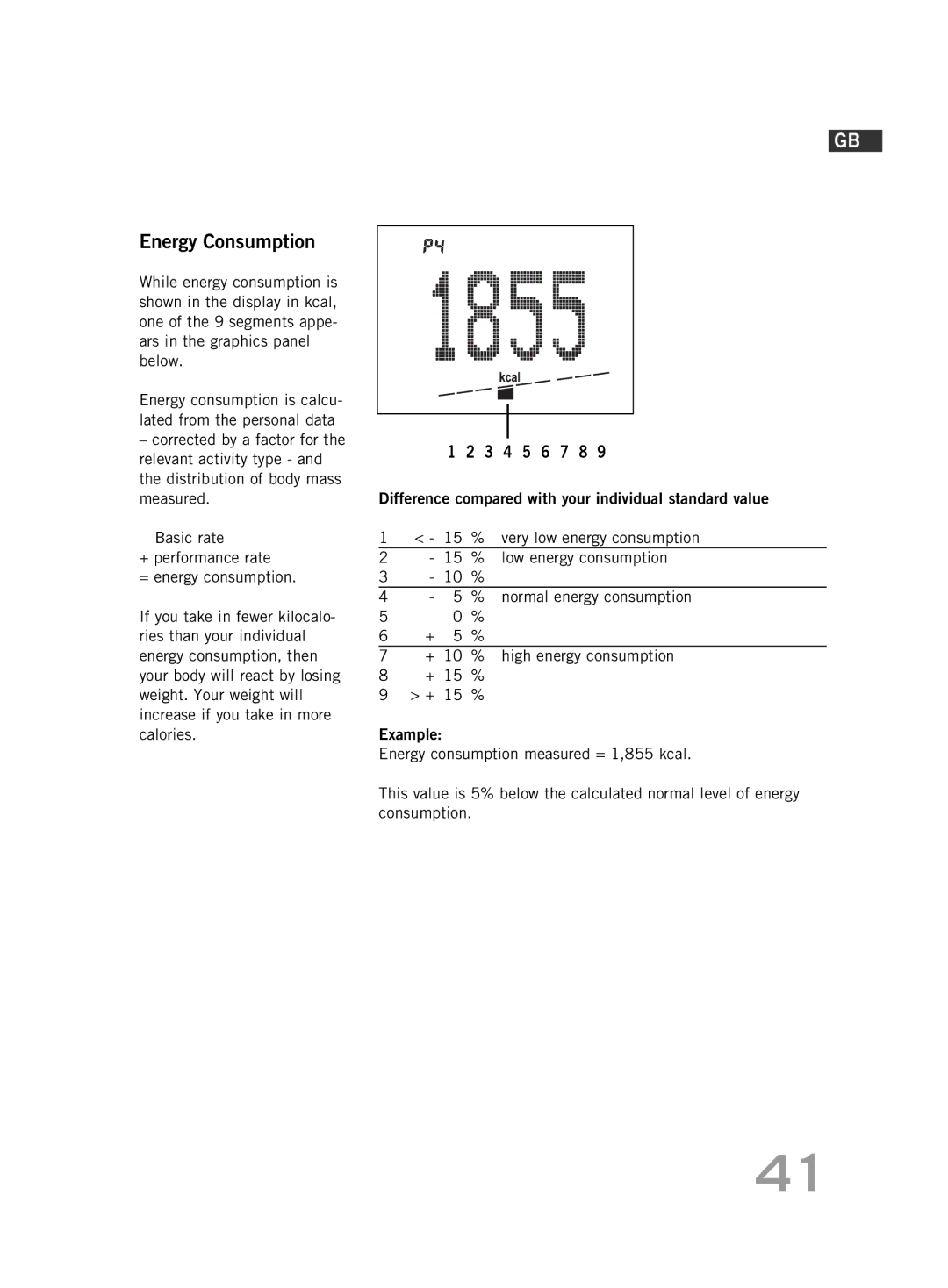 Soehnle FT4 manual Energy Consumption 