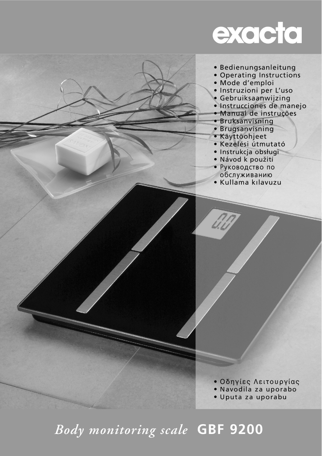 Soehnle GBF 9200 operating instructions Body monitoring scale GBF 