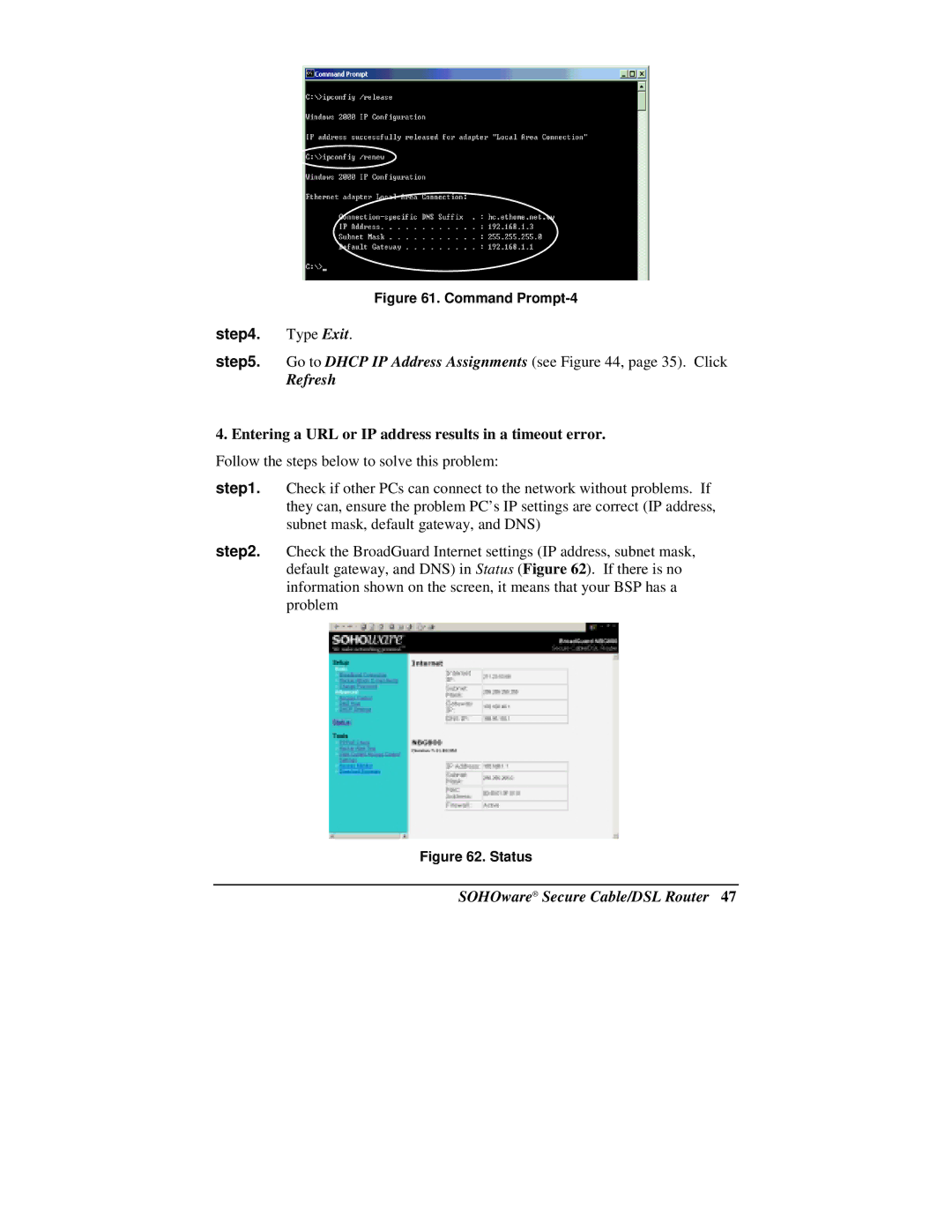 Soho NBG800 manual Command Prompt-4 