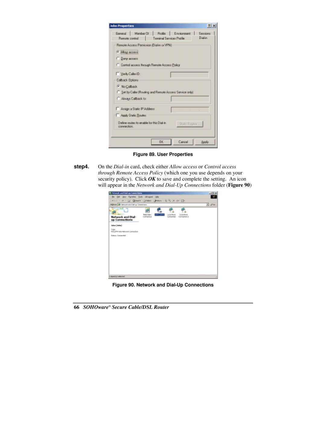 Soho NBG800 manual User Properties 