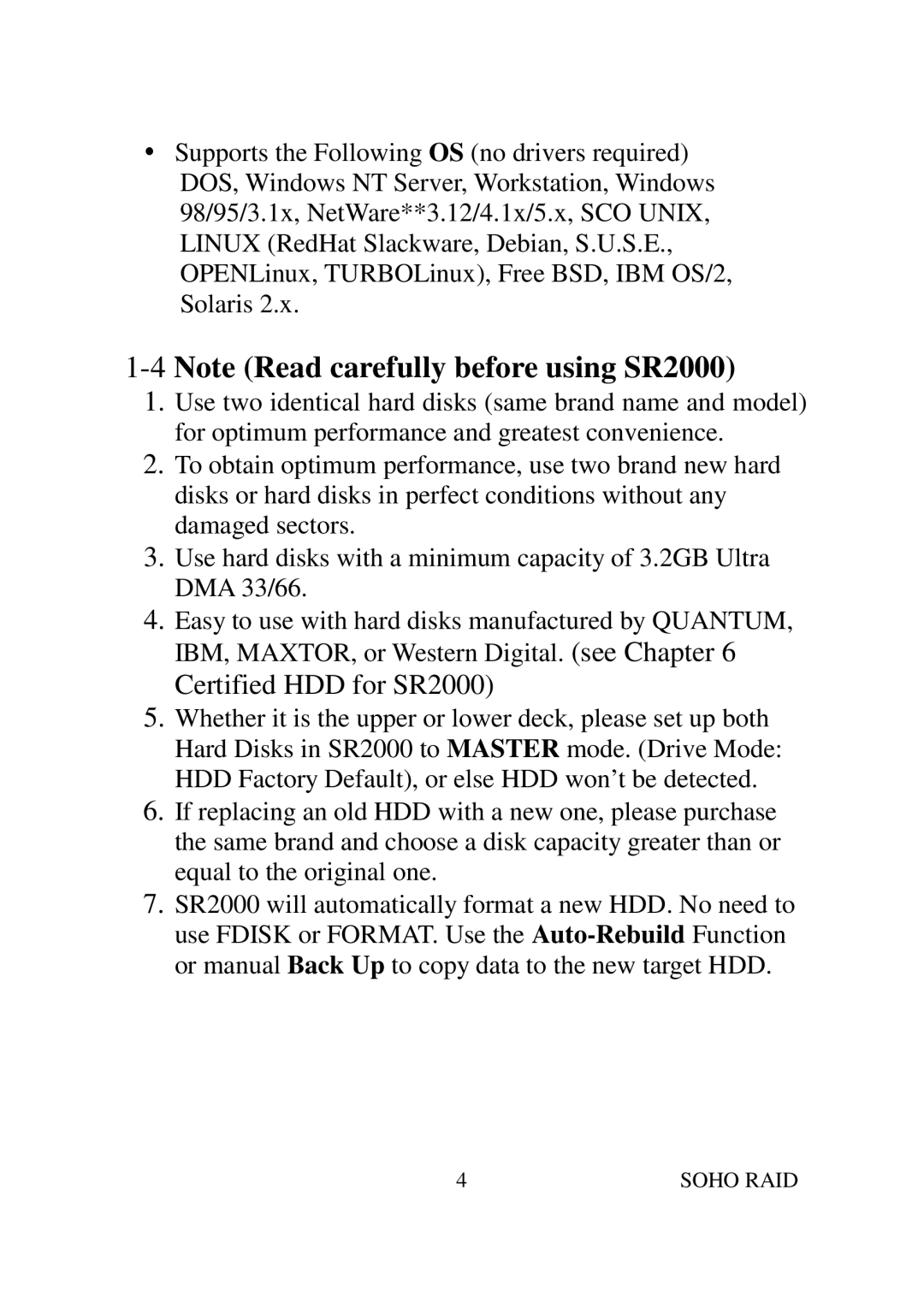 Soho user manual 4Note Read carefully before using SR2000 