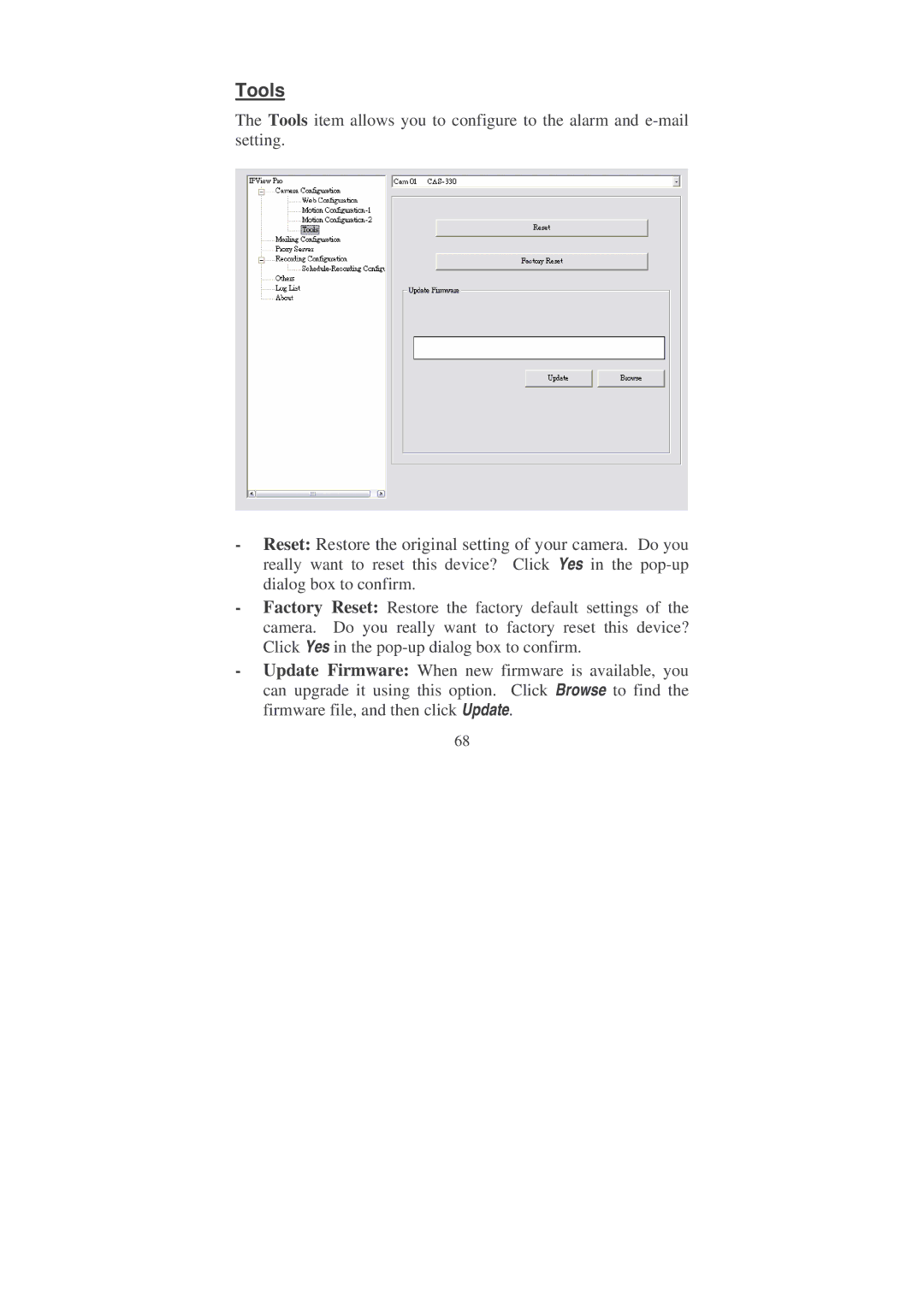 Soho Webcam manual Tools 