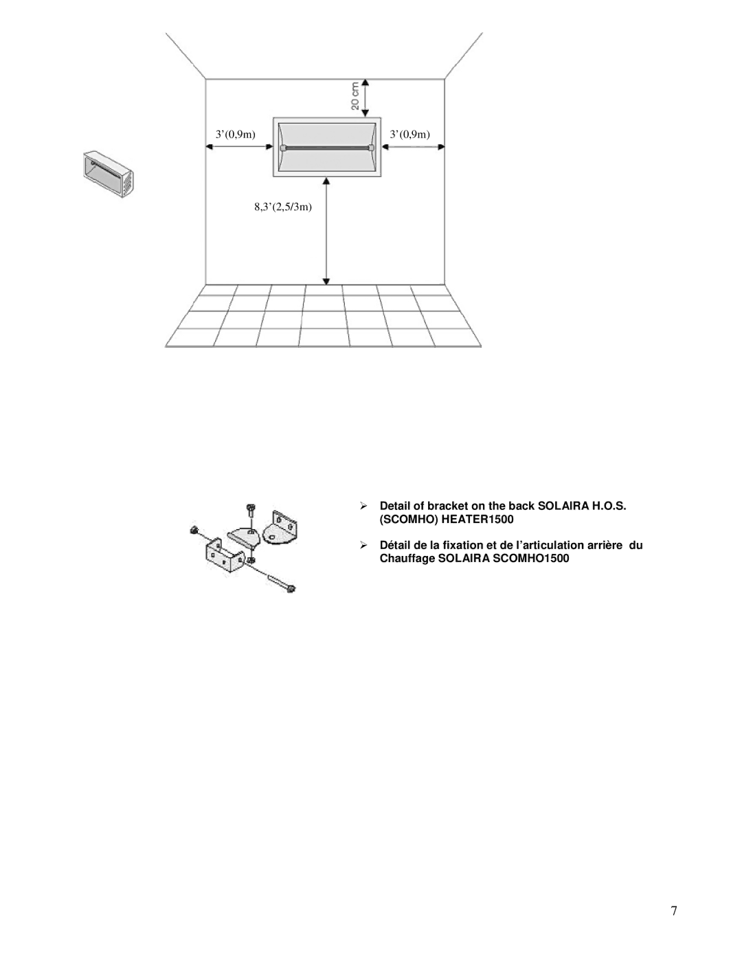 Solaira SCOMHO3000V, SCOMH03000SS, SCOMH01500 manual ’0,9m ’2,5/3m 