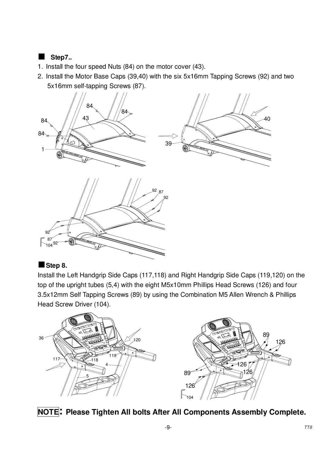 Sole Control Remotes TT8 manual 126 