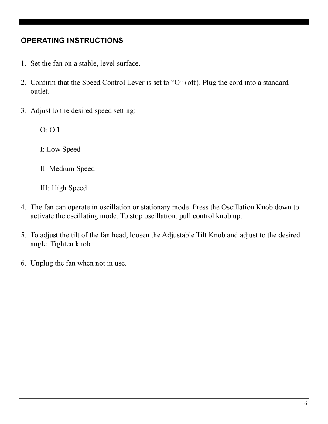 Soleus Air FT1-25-01 operating instructions Operating Instructions 