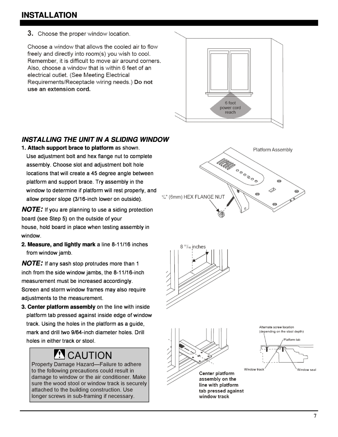Soleus Air GM-CAC-08ESE, GM-CAC-10SE, GM-CAC-12SE manual Installation, Installing The Unit In A Sliding Window 