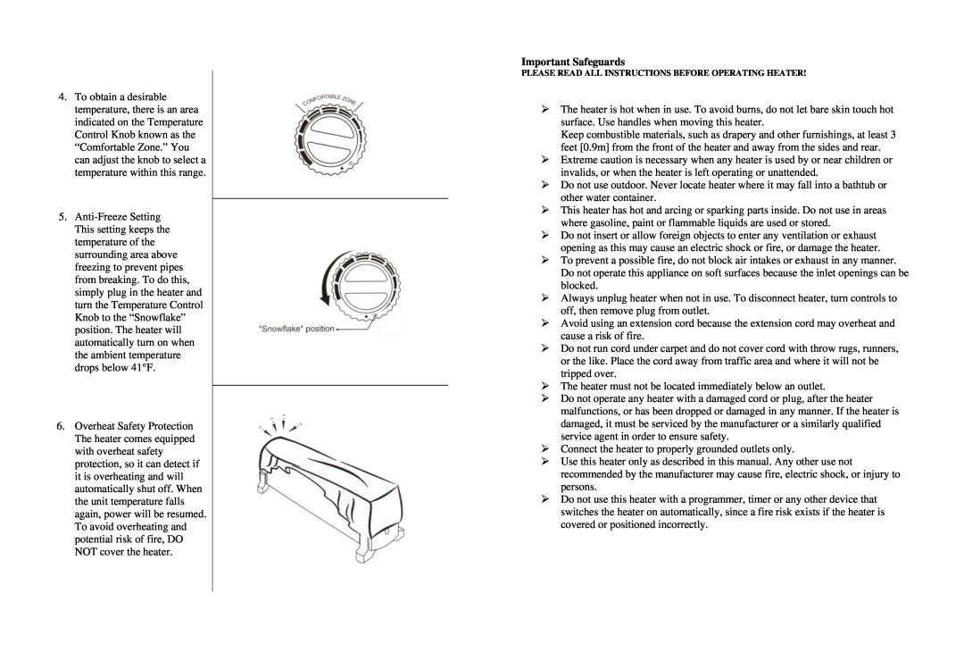 Soleus Air HGW-203 user manual Important Safeguards 