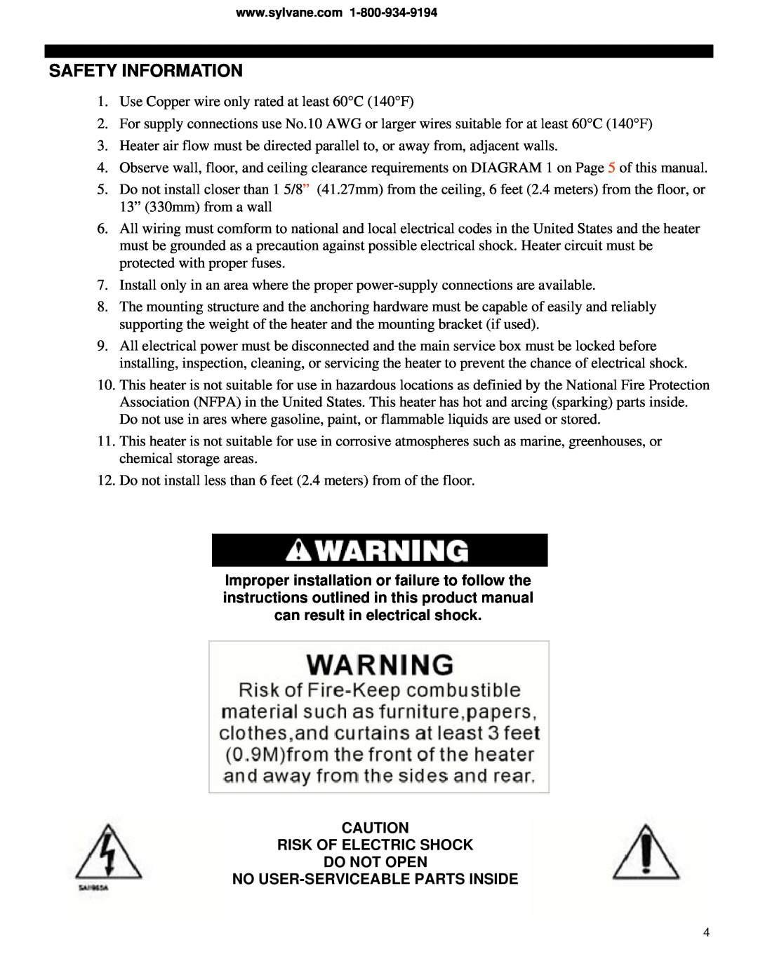 Soleus Air HI1-50-03 manual Safety Information, Risk Of Electric Shock Do Not Open, No User-Serviceableparts Inside 
