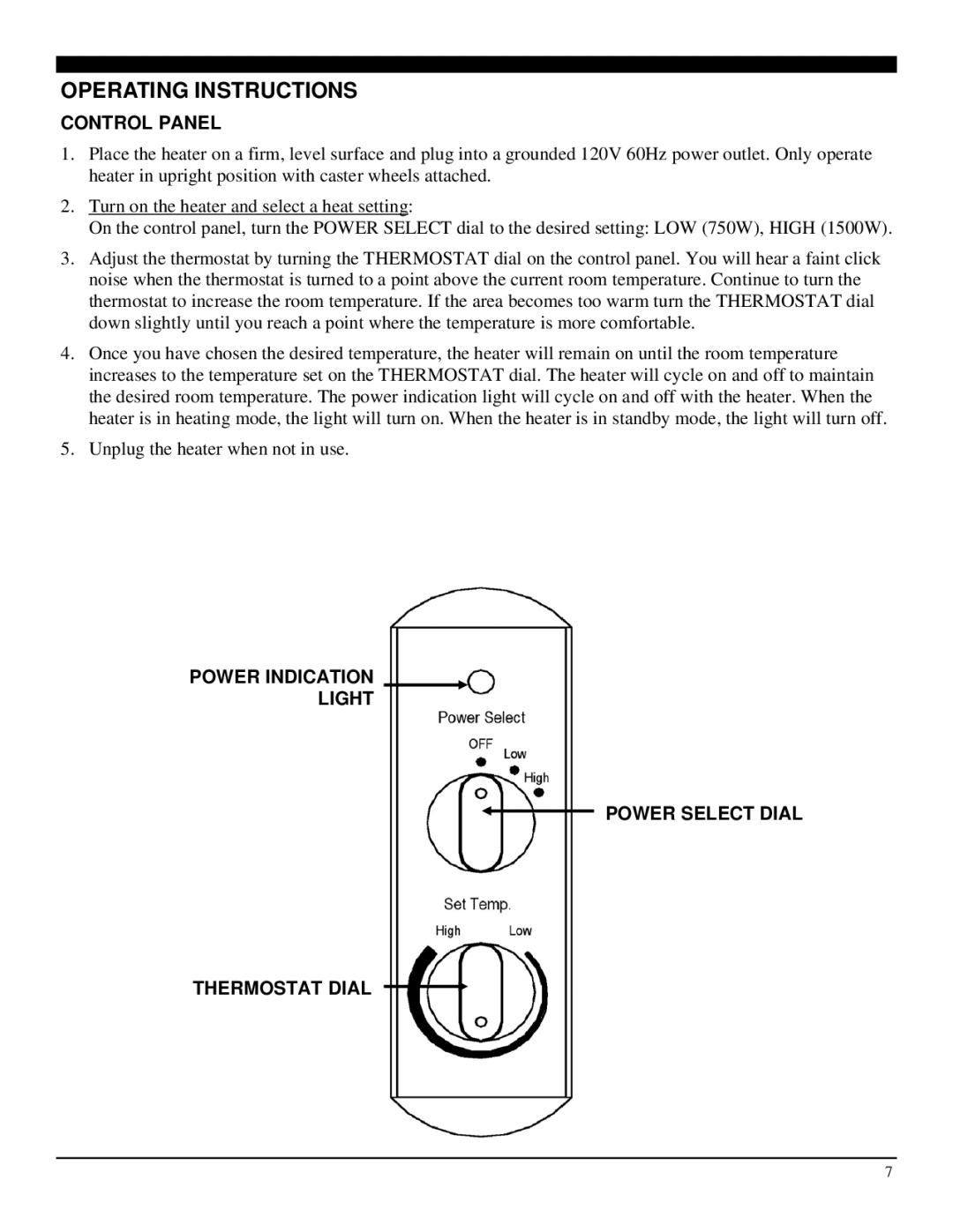 Soleus Air HM2-15-32 manual Operating Instructions 