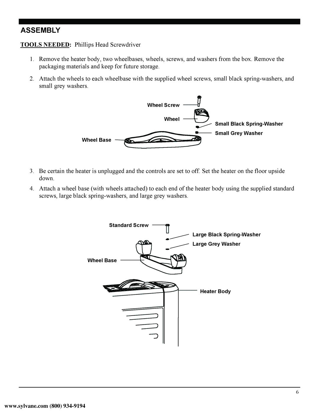 Soleus Air HM4-15E-01 manual Assembly 