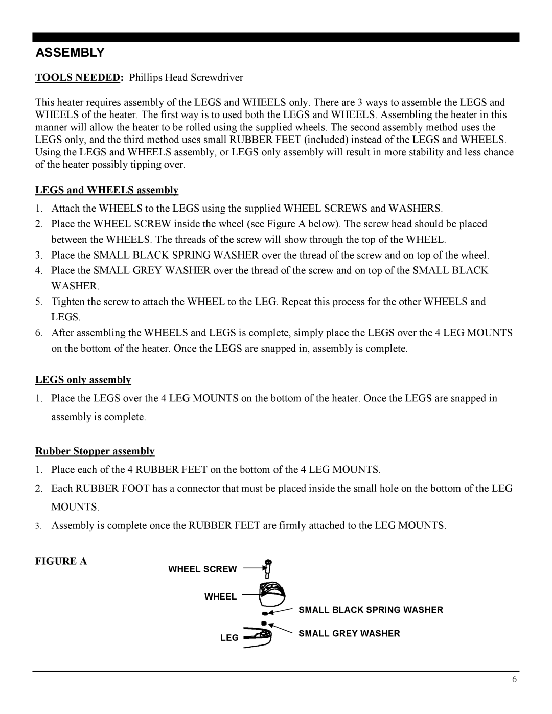 Soleus Air HM5-15A-32 manual Assembly, Figure a 