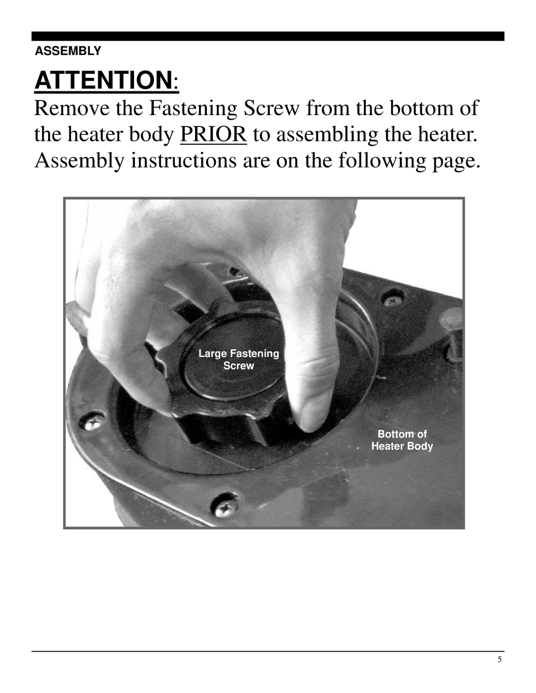 Soleus Air HR1-08R-21 operating instructions Assembly 