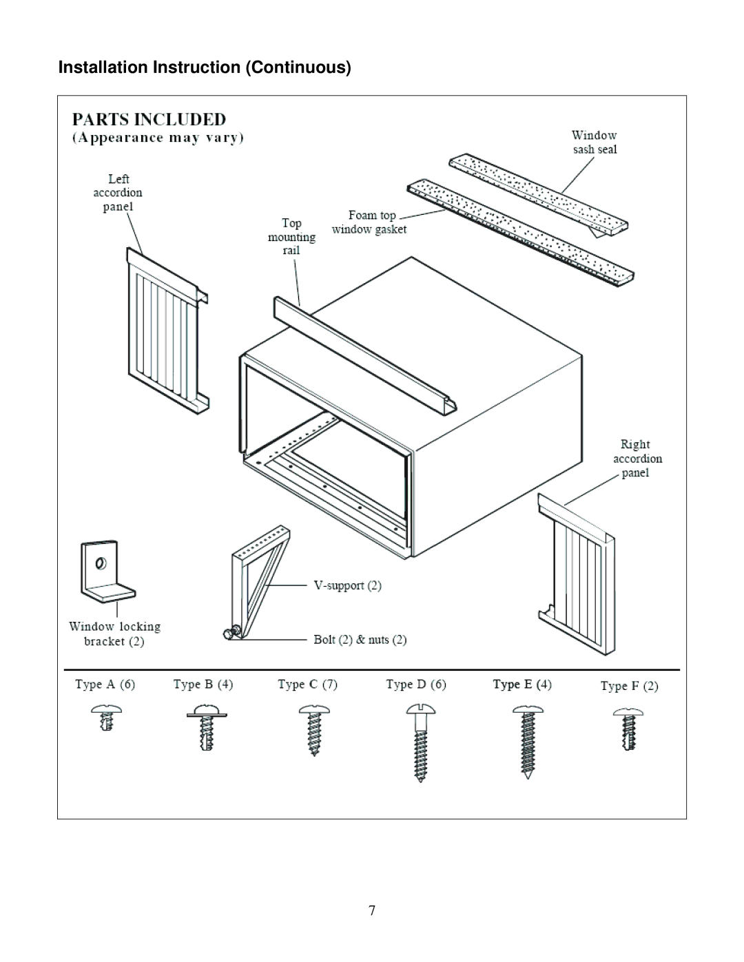 Soleus Air KC-45H installation manual Installation Instruction Continuous 