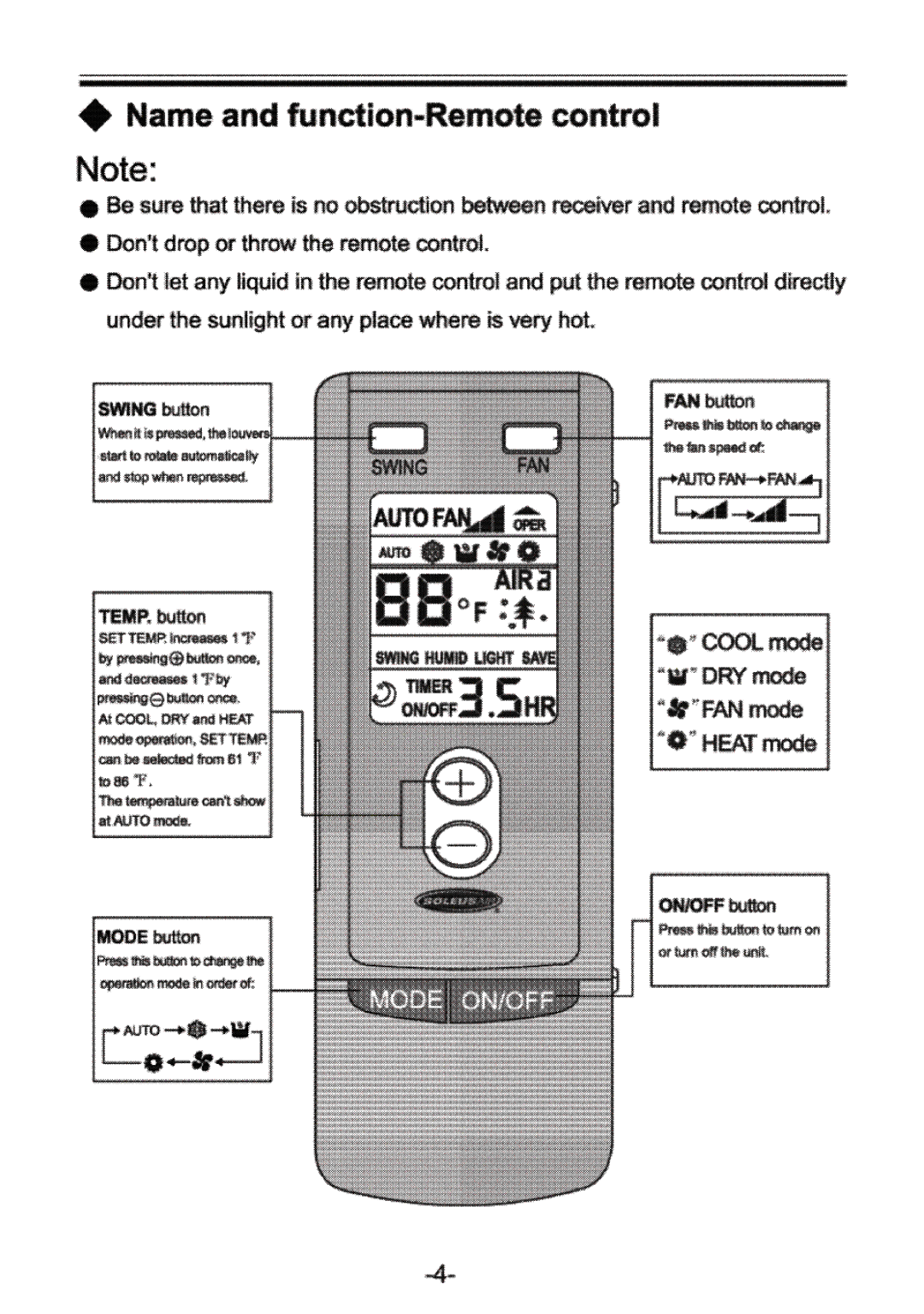 Soleus Air KFH-18-1 owner manual 