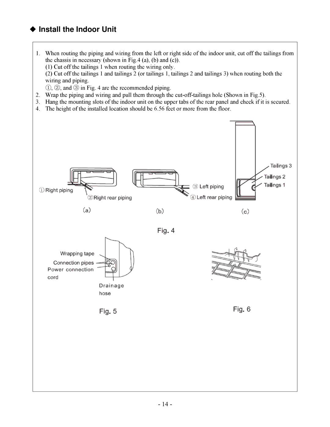 Soleus Air KFHHP-12-ID, KFHHP-12-OD, KFHHP-09-OD, KFIHP-09-ID installation manual Install the Indoor Unit 