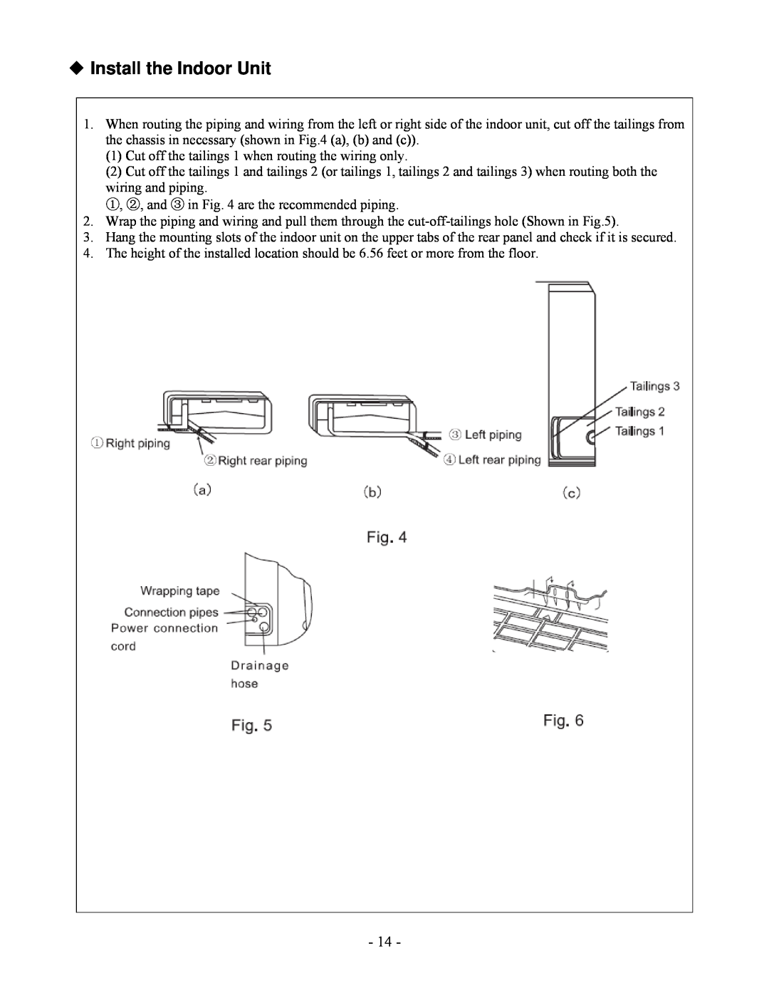 Soleus Air KFHIP-09-OD installation manual Install the Indoor Unit 