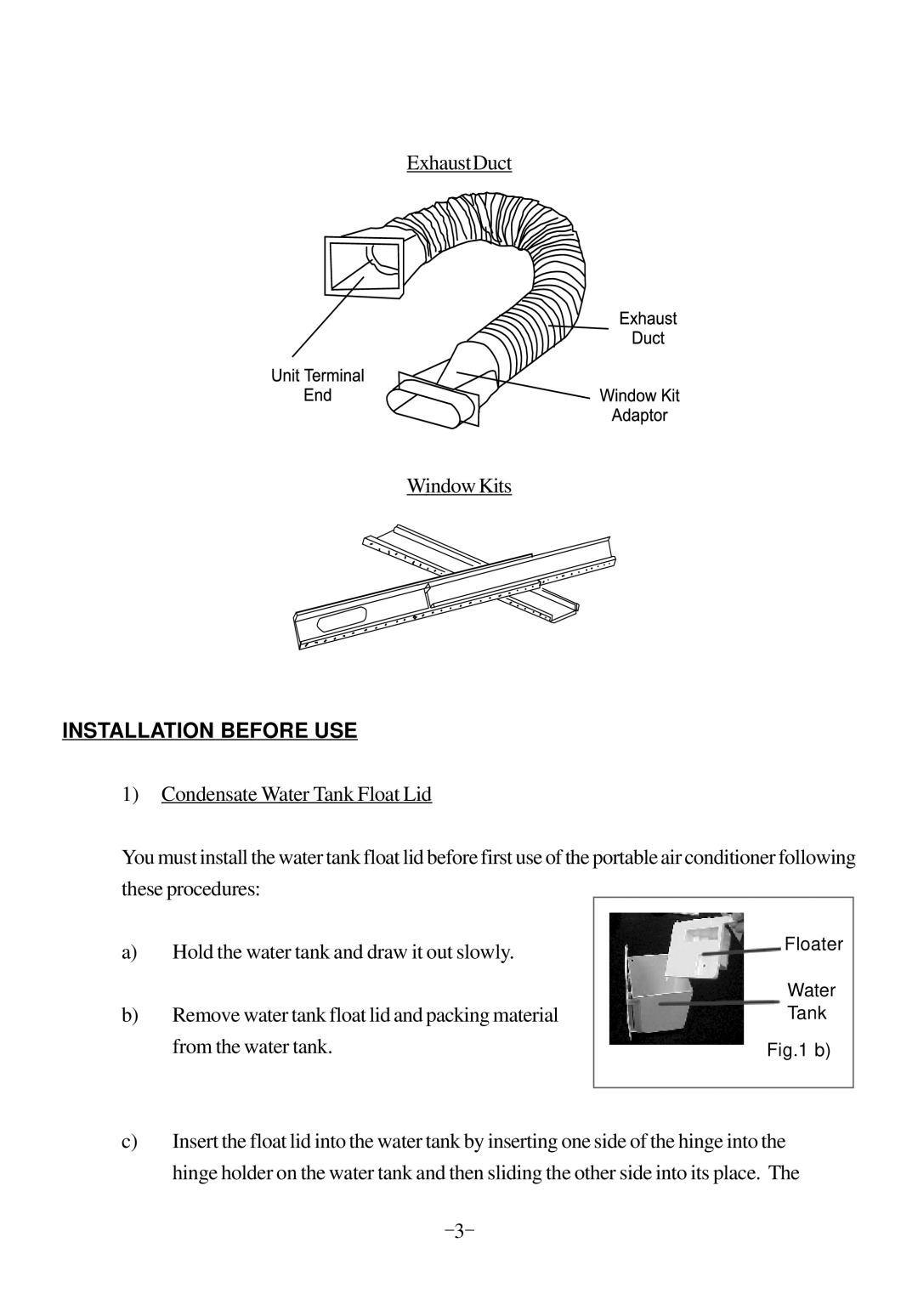 Soleus Air KY-320 manual Installation Before USE 