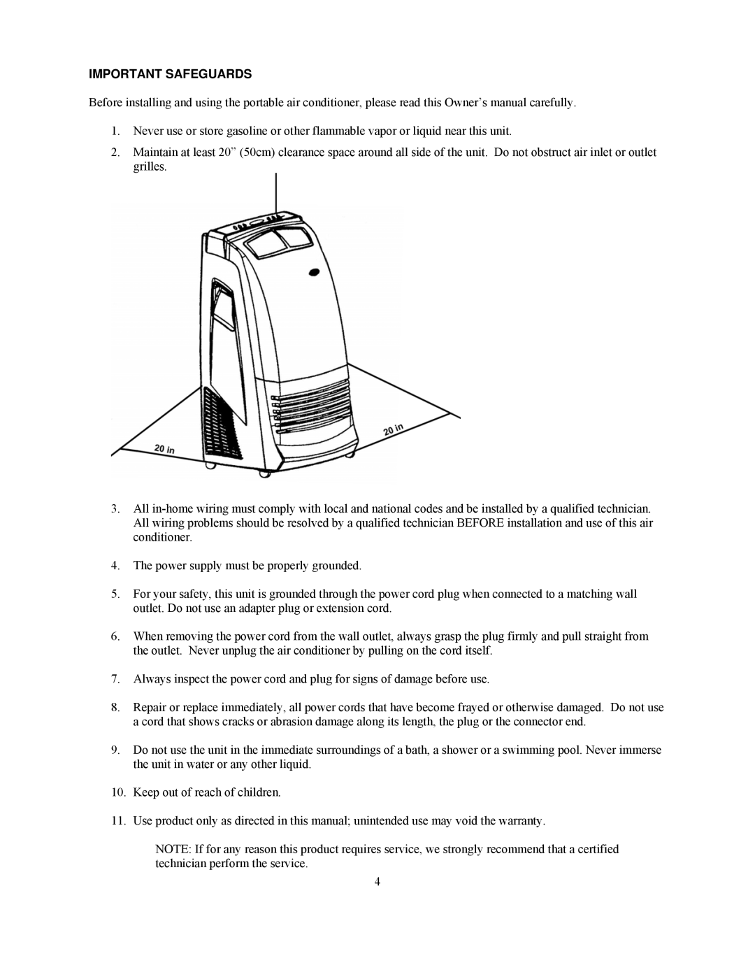 Soleus Air KY-32E owner manual Important Safeguards 