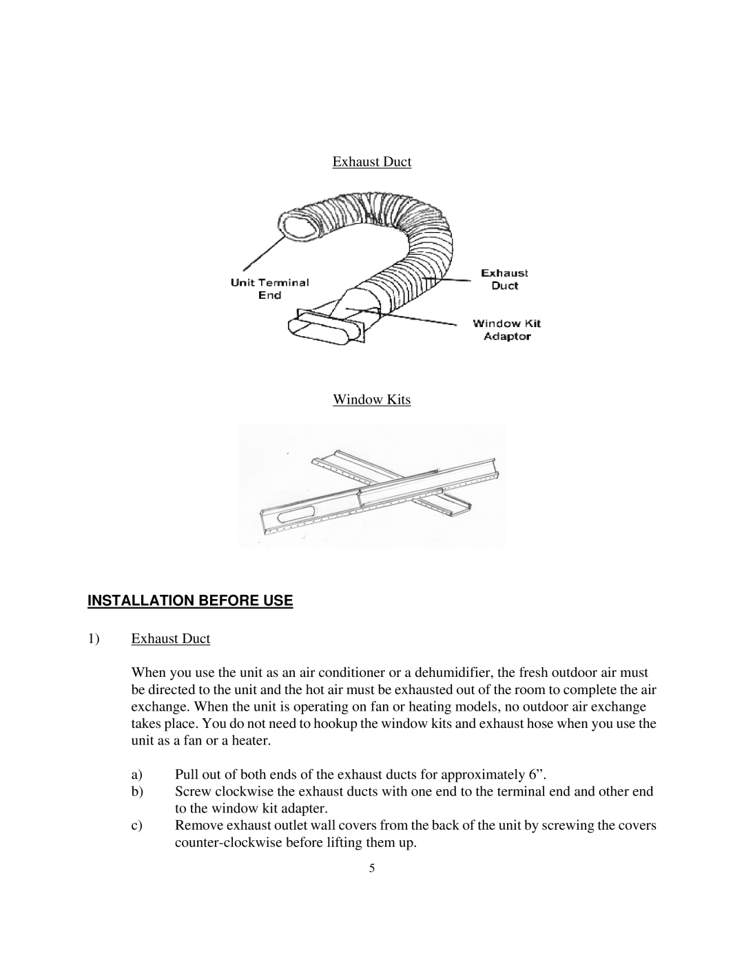 Soleus Air LX-100 owner manual Installation Before USE 