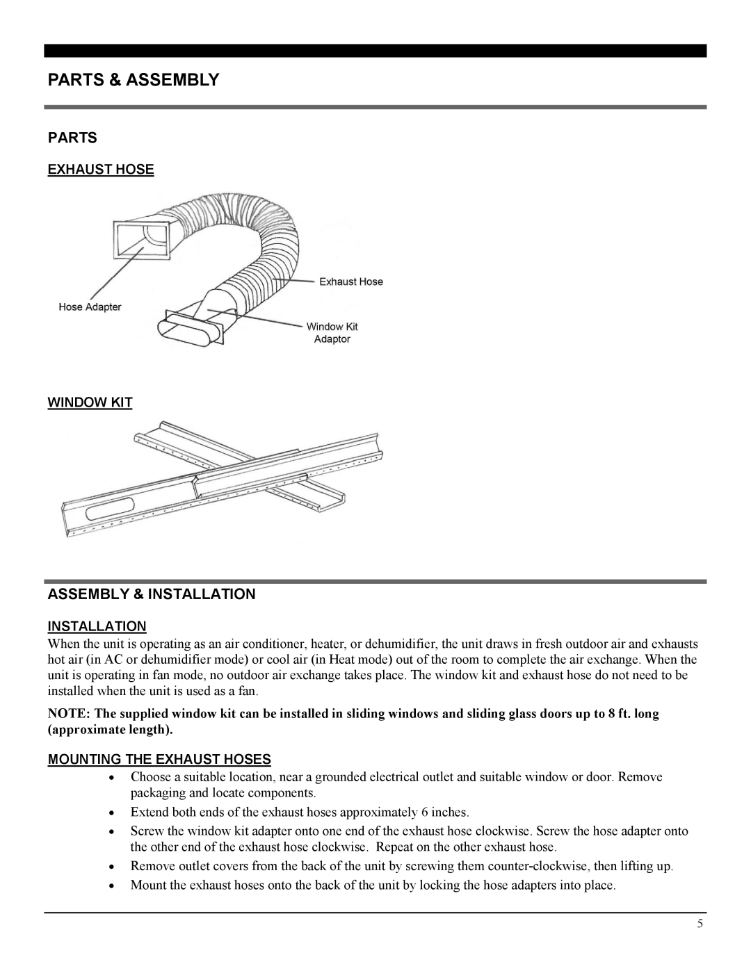 Soleus Air LX-140 manual Parts & Assembly, Assembly & Installation 