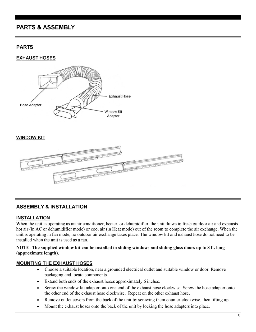 Soleus Air LX-140BL operating instructions Parts & Assembly, Assembly & Installation 